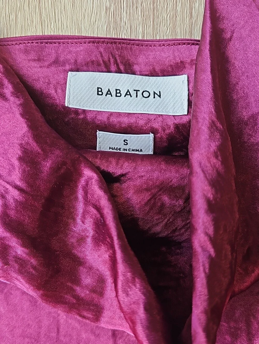 Aritzia Babaton Model Satin Cowl Neck Mini Dress Grapevine Purple Burgundy S - Picture 3 of 7